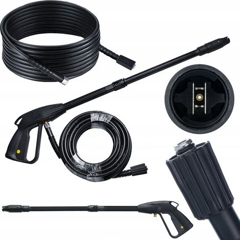 Pistola Alta Pressione con Ugello Vario – Compatibile con Idropulitrice Kärcher K2–K7  155bar, 60°C  Tubo 5m M22x1,5