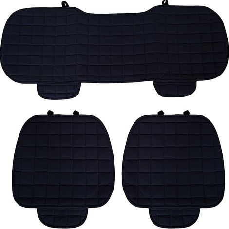 SHINING HOUSE Accessoires de voiture protecteur housse de siège confort, lot de 3, universel, voiture, 2 protections de siège avant et 1 protection de siège arrière, coussins de siège intérieur de voi
