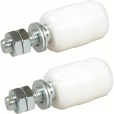Olive De Guidage Supérieure Nylon, 2 Unitésrouleaux pour Porte Coulissante, Fixation avec Tige Filetée, Olive ou Galet de Guidage pour Portail Coulissant ou Autres Applications (40 x 60MM) Carivent (1/5)
