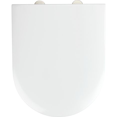 Abattant WC WENKO Duroplast Blanc 37x46 cm antibactérien Easy Close frein de chute Compatible Villeroy & Boch Subway Fix-Clip en inox avec Wandpuffer Siège WC exclusif haute qualité et hygiène (1/5)