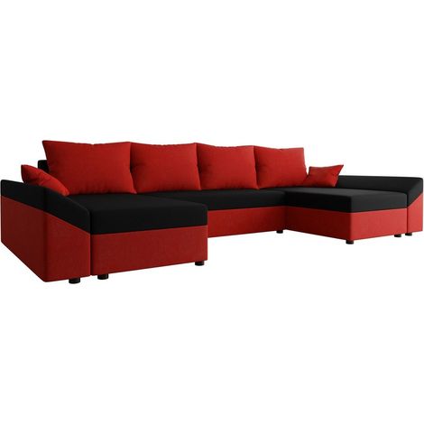 Sofá rinconero Memphis 105, Alova 46 + Alova 04, Función de descanso, Almacenaje, 317x140x82cm, 0