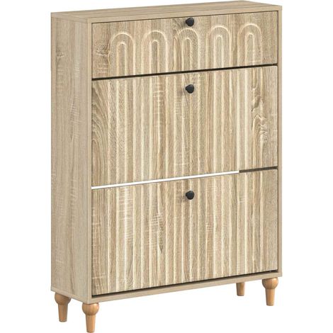 Schuhschrank ALKMAAR 78 x 24 x 103 cm Holzwerkstoff vidaXL (1/5)