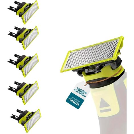 Lame de rechange (X5) compatible avec OneBlade – Pack de 5 lames pour rasoir visage et corps homme – Compatibles tous modèles One Blade (1/5)