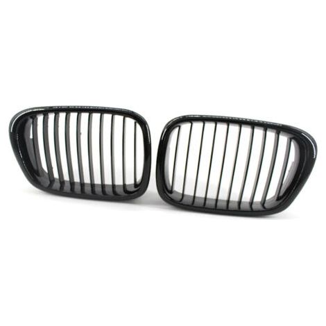 Rejillas delanteras de parachoques estilo competición en negro brillante para BMW Serie 5 E39 M5 (1999-2003), modelo: negro brillante 26 (1/5)