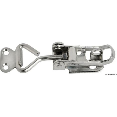 Fermeture à levier inox réglable avec cadenas - 75 a 90 mm