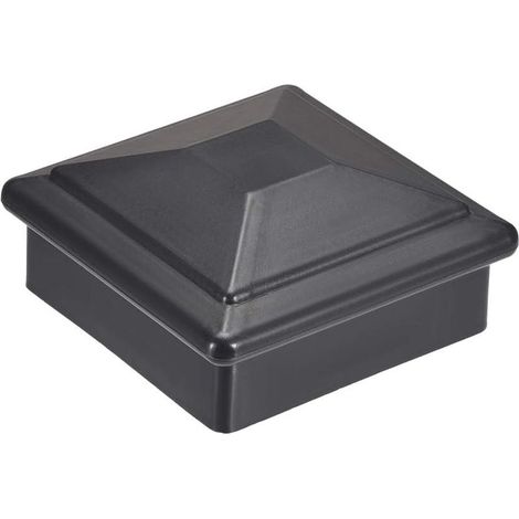 Flache Kappe für Zaunpfosten, Treppengeländer, 90 x mm, schwarz und grau. (1/5)