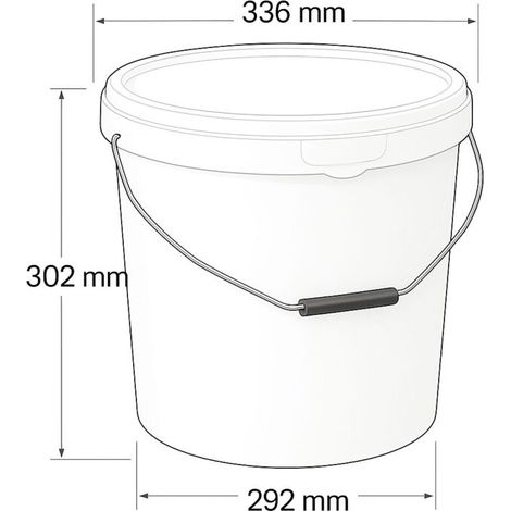 Eimer mit Deckel 20 Liter Weiß Kunststoffeimer Deckeleimer Vorratseimer (1/5)