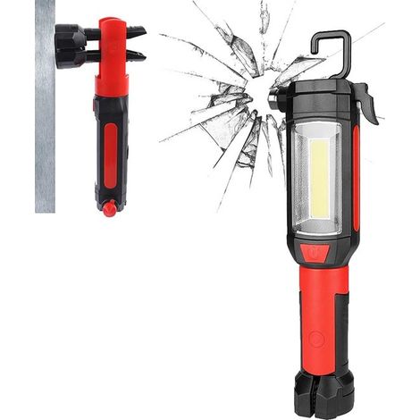 9-teiliges Auto-Notfallwerkzeugset mit magnetischer LED-Arbeitsleuchte und Scheibenbrecher (1/5)