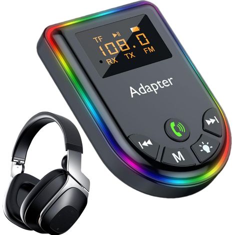Émetteur-récepteur sans fil, émetteur audio sans fil, kit adaptateur audio sans fil multifonctionnel (émetteur et récepteur), adaptateur sans fil pour voiture (1/5)