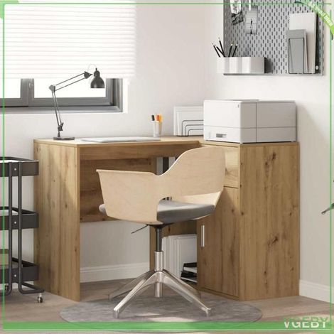 Bureau d'angle - Mod. 3337280 - Chêne artisanal - Bois d'ingénierie - Tiroir et 6 étagères (1/5)