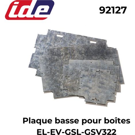 Plaque de montage métallique pour boîtier plastique industriel LIGHT IDE - Type de plaque - Plaque basse pour boîtes EL-EV-GSL-GSV322