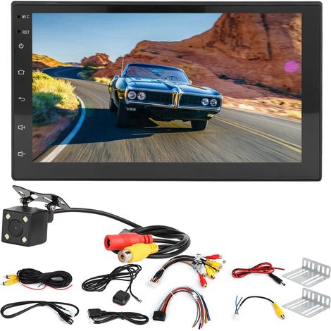 Écran tactile 7 pouces Autoradio Vidéo FM GPS Bluetooth WiFi Lecteur multimédia central (1/5)