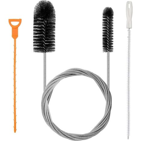 Lot de 3 brosses de nettoyage pour tuyaux de douche et évier 203,2 cm (1/5)