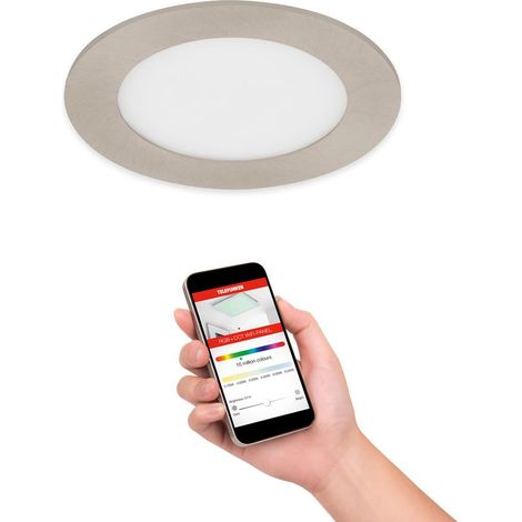LED Einbauleuchte Smart WiFi App Steuerung Bluetooth 6W silber Metall Telefunken (1/5)