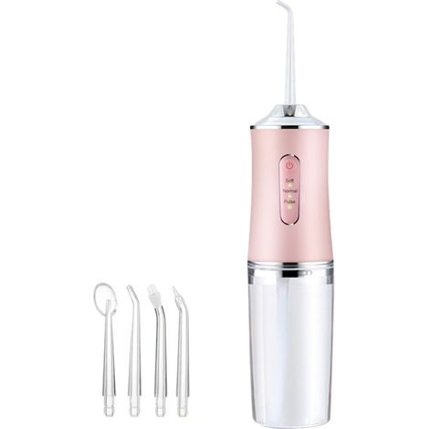 Irrigateur Dentaire 4 en 1 Sans Fil, Hydropulseur Oral avec Mode DIY et 4 Embouts, Portable, Rechargeable USB pour Domicile et Voyage, Soin Quotidien des Dents pour Hommes et Femmes, Cadeau Idéal, Hyg (1/5)