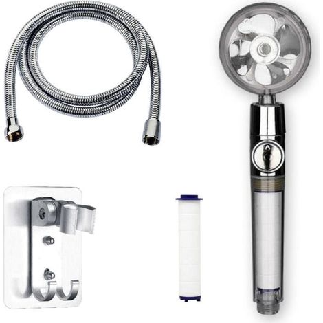 Turbo-Duschkopf mit Schlauch und Wasserfilter - AquaForge