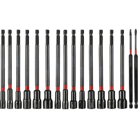 Ensemble de pilotes de noix magnétiques, ensemble de pilotes de noix kit de pilotes magnétiques de noix, Best Magnetic Nut Driver Set with Storage Woodworking Drill Accessories for Woodworking (1/5)