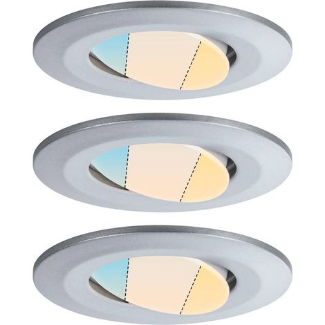 Paulmann HomeSpa 3er Set LED Einbauleuchte Calla chrom 9 cm schwenkbar Einbauleuchte (1/5)