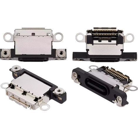 Porta di ricarica per iPhone 16 Pro (Max) (Nero) (1/3)