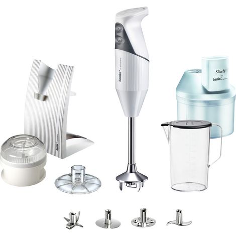Batteur mixeur plongeur Bamix 200 W+ mini hachoir blanc (1/5)