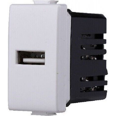 TrAdE Shop Traesio - Serie Bticino Frutti Matix Compatibile Presa Schuko Lan Pulsante Deviatore Usb -     Presa 1 USB