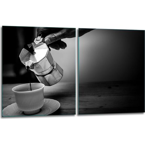 2 plaques de protection en verre pour cuisinière 40x52 à café (1/5)
