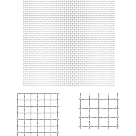 The Living Store -  Wellengitter Edelstahl 100x85 cm 31x31x3 mm (1/3)