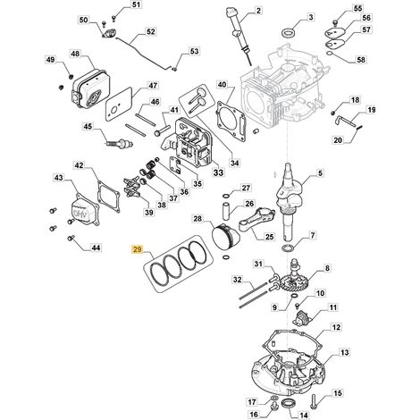 Fasce elastiche segmenti pistone ORIGINALE STIGA motore TRE 224 118551114/0