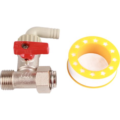 Vanne De Purge Pour Chauffe-Eau - Robinet À Bille En Cuivre 3 Voies - Détartrage Et Nettoyage - Taille 1/2 Pouces (1/5)