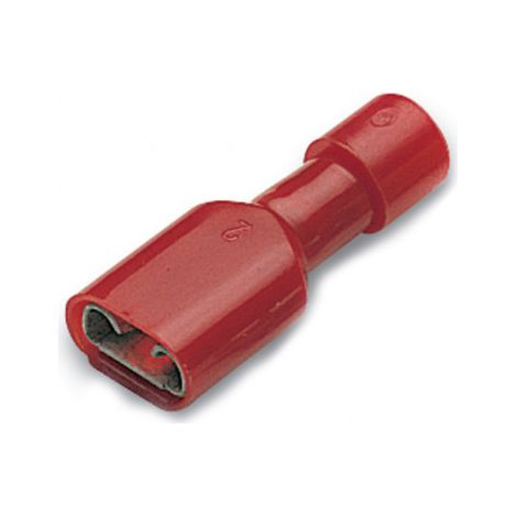 Clip complètement isolé femelle rouge rouge (0,25 à 1,5 mm²) - 6,3 x 0,8 mm (RFF608P)
