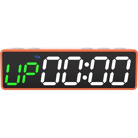 Grande horloge LED numérique surdimensionnée Mini minuterie de gymnastique Portable, minuterie magnétique à intervalle LED, horlo de Fitness, Recharable par USB, minuterie de Fitness for salle de spor (1/5)