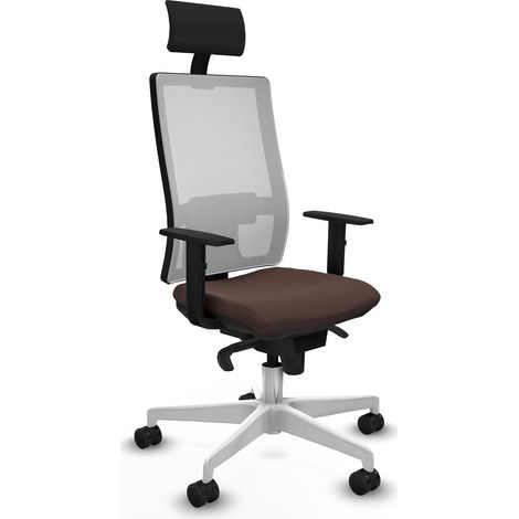 Bürostuhl piqueras y crespo Horna weiß dunkelbraun