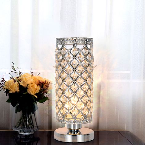 Lampe de bureau moderne en cristal, veilleuse E27, décoration pour chambre ou salon (1/5)