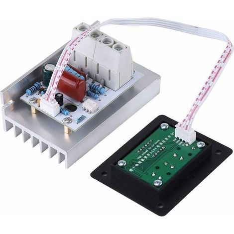 Régulateur de Vitesse 10000W AC 220V 80A SCR Régulateur de Tension Numérique Variateur de Contrôle de Vitesse Thermostat pour Moteur-LIAIKI