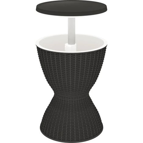 Table de jardin,Table à glacière 3 en 1 noir polypropylène CFW16937 (1/5)