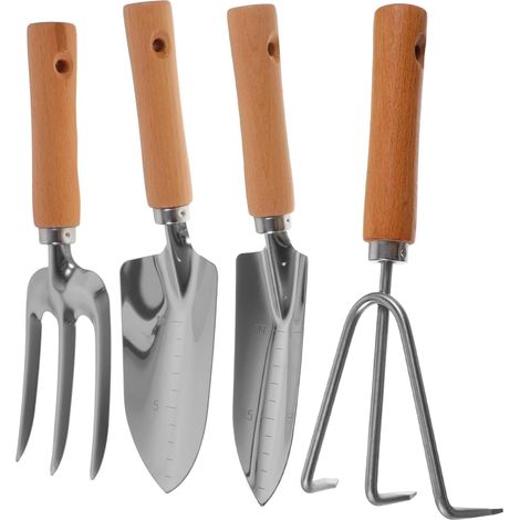 Satz Gartenwerkzeug Mit Holzgriffen Teiliges Schaufel Kleine