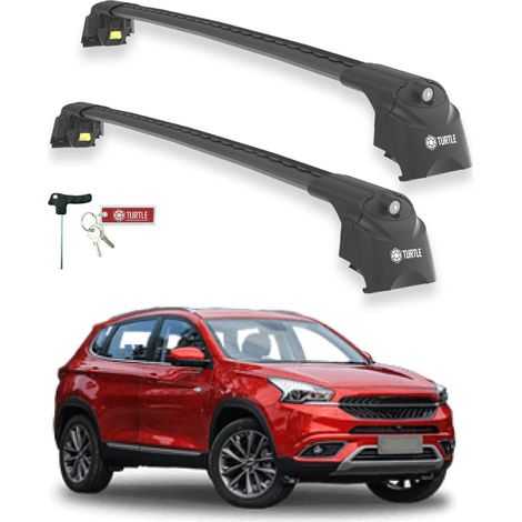 TURTLE kompatibel mit Chery Tiggo 7 2016-2019 Dachträger Air2 Schwarz (1/5)