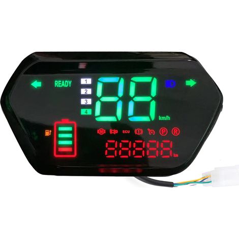 Universeller digitaler Tachometer für Elektroroller – LCD-Display, Geschwindigkeit, Kilometerzähler, 60 V (1/5)