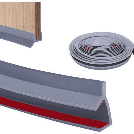 Plinthe de cuisine - 5 m - Profilé de socle - Joint en caoutchouc de silicone - Profilé d'étanchéité autocollant - Socle de cuisine pour épaisseur de bois de 15 à 17 mm (1/5)