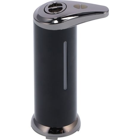 250-ml-Seifenspender, berührungsloser Infrarotsensor, automatischer Flüssigseifenspender für Badezimmer, Schwarz (1/5)