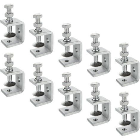 10 Stück C-Klemmen 30mm, C-Zwinge Edelstahl 304 Einstellbarer Spannbereich 0-25mm für Schweißen, Zimmermann, Hausmontage, Tischlerei