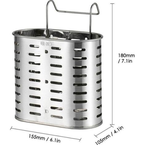 Porte-Couverts - Porte-Baguettes Vertical En Acier Inoxydable 304 - Pour Cuisine Et Salle De Bains - 1 Pièce (1/4)