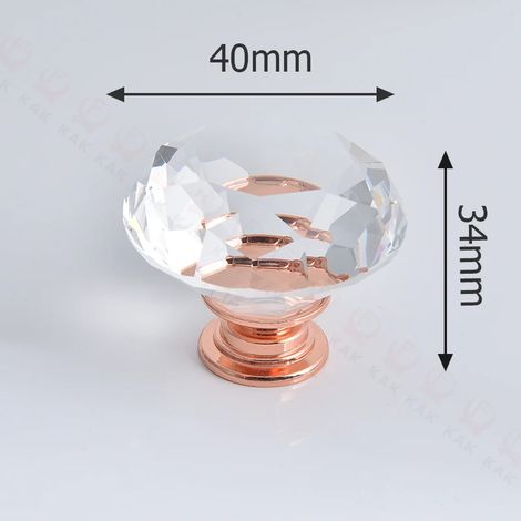 Ensemble de 10 boutons et poignées de meuble en cristal diamant, quincaillerie pour coiffeuse