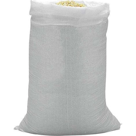 Bauschuttsack aus Bast, 60 x 100 cm, weiß, sehr reißfest, ideal für Baustellen – MARKE