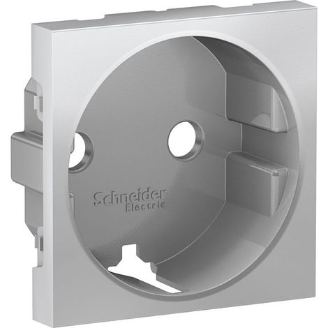 Couverture schuko aluminium Schneider NU903730