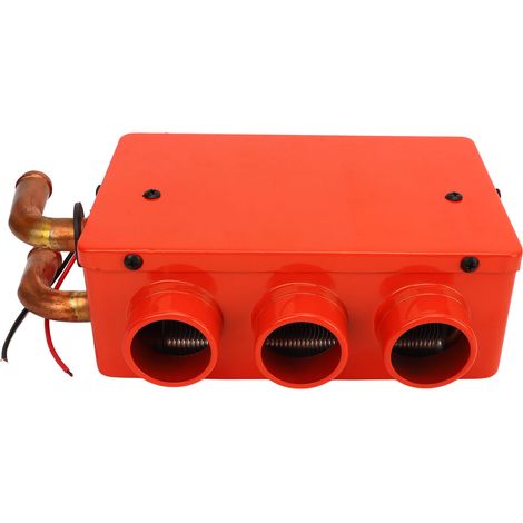 Dégivreur de voiture 3 trous 50W rouge petit ventilateur chauffant portable pour pare-brise, accessoires de chauffage automobile 24V (1/5)