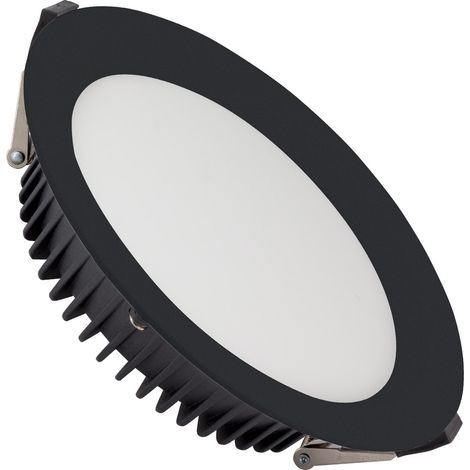 Downlight LED 24W Circular Aero 130 lm/W 4000K LIFUD Corte Ø 200 mm Negro 4000K No Regulable Blanco Neutro
