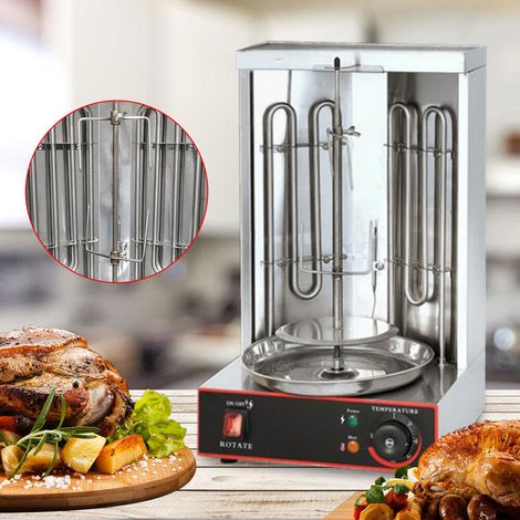 Barbecue électrique à rôtissoire, barbecue électrique équipé de deux brûleurs de 3 kilowatts (1/5)