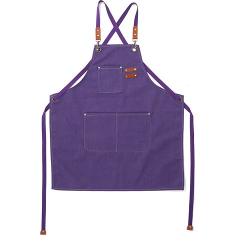 Friseurschürze aus Canvas, multifunktionale Taschen, abnehmbarer Schultergurt, wasserdicht, praktische Arbeitsschürze