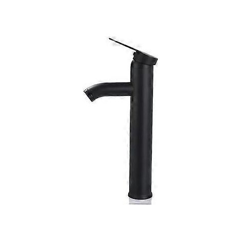 Armatur, schwarz matt kupferfarben, Mischbatterie für Waschbecken, Warmwasserarmatur, Kaltwasserarmatur, matt matt, elegantes und Retro-Design, Einloch-Hebelarmatur, langlebig